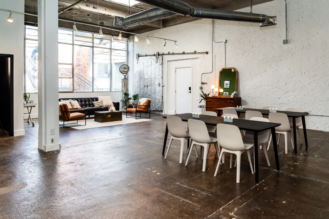 Open studio floor with natural light at Skewed Orbit Studios